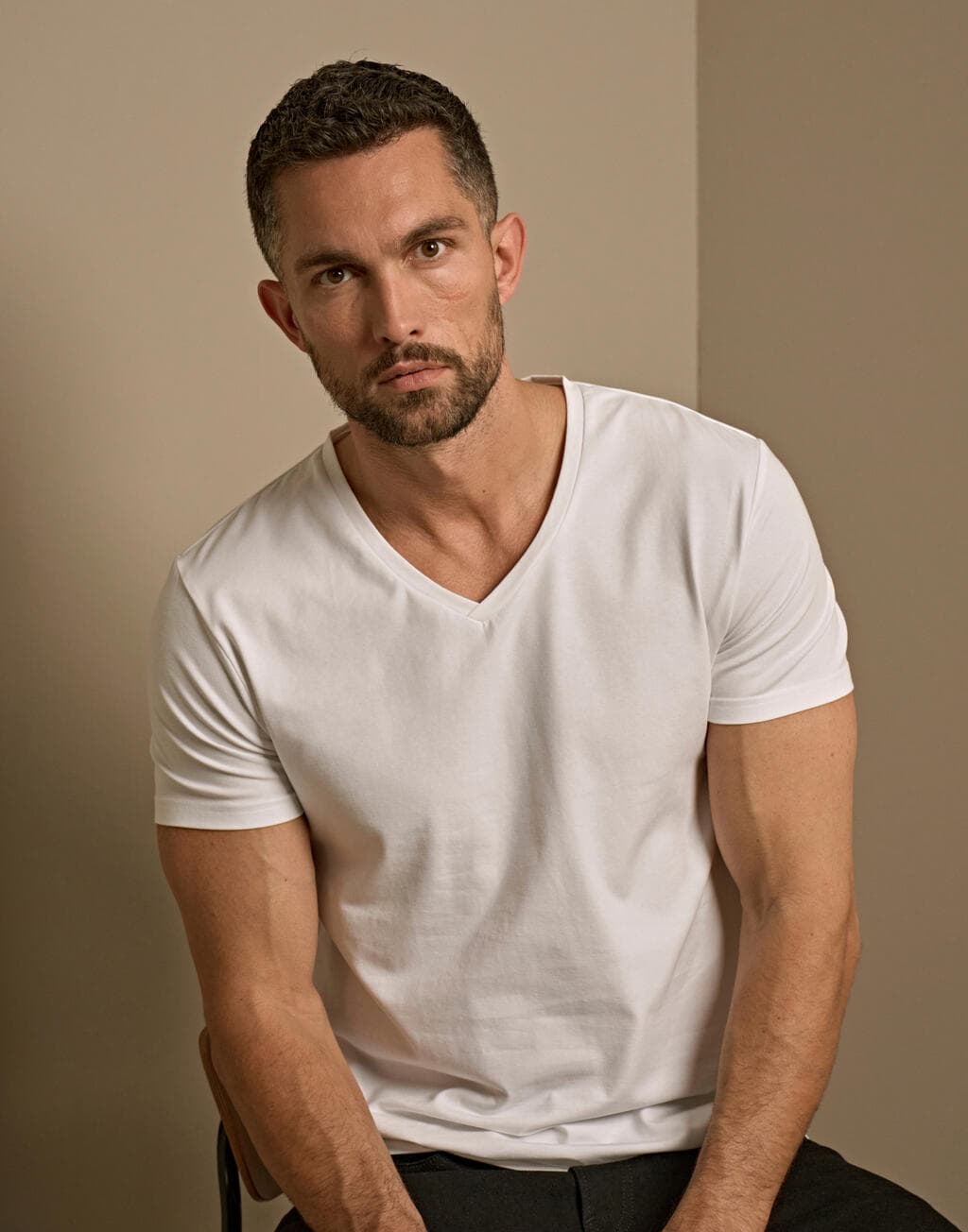 Mens Stretch V-Tee