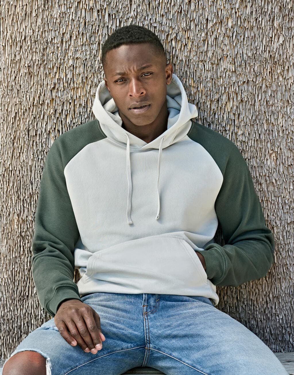 UNLABELED Two-tone Hooded Sweatshirt