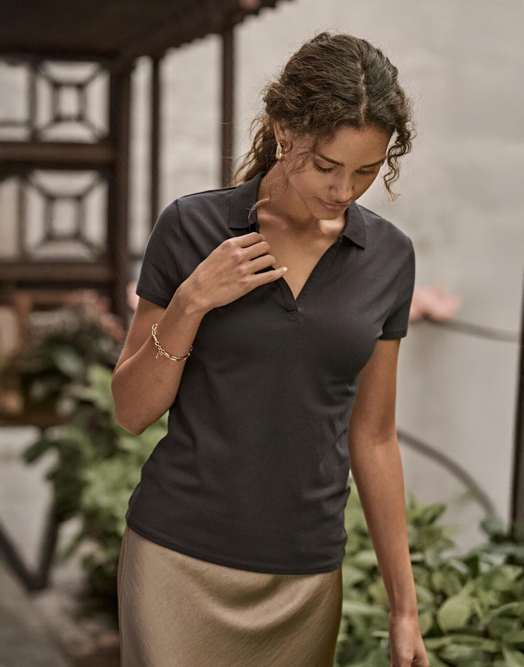Women's Luxury Stretch V Polo