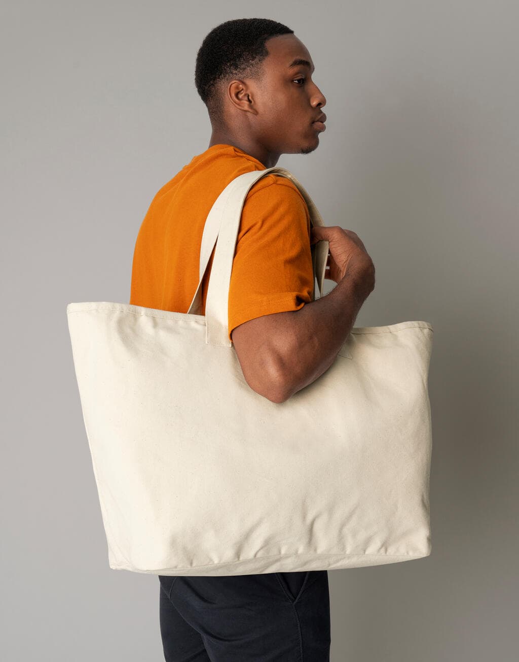 Oversized Heavy Duty Canvas Tote Bag - vue 2