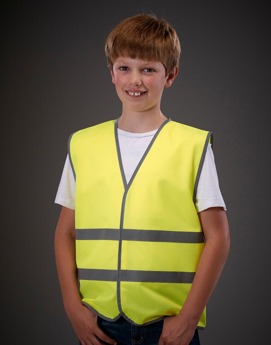 Kids Fluo Reflective Border Waistcoat - vue 3