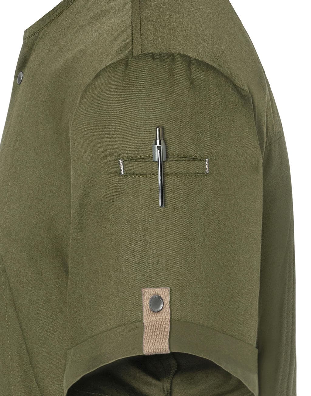 Short-Sleeve Chef Jacket Green-Generation - vue 2