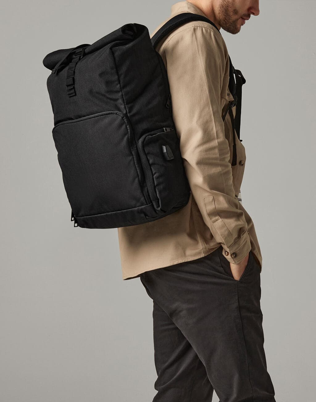 Q-Tech Charge Roll-Top Backpack - vue 2