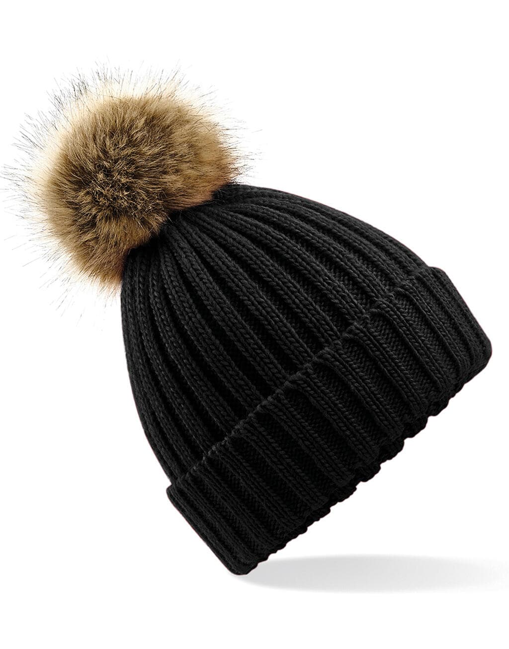 Fur Pop Pom Chunky Beanie - vue 6