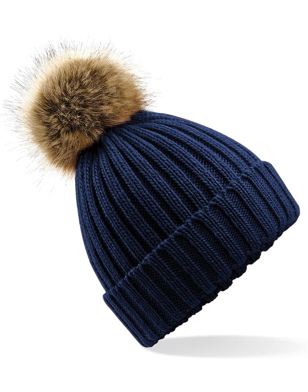 Fur Pop Pom Chunky Beanie - vue 4