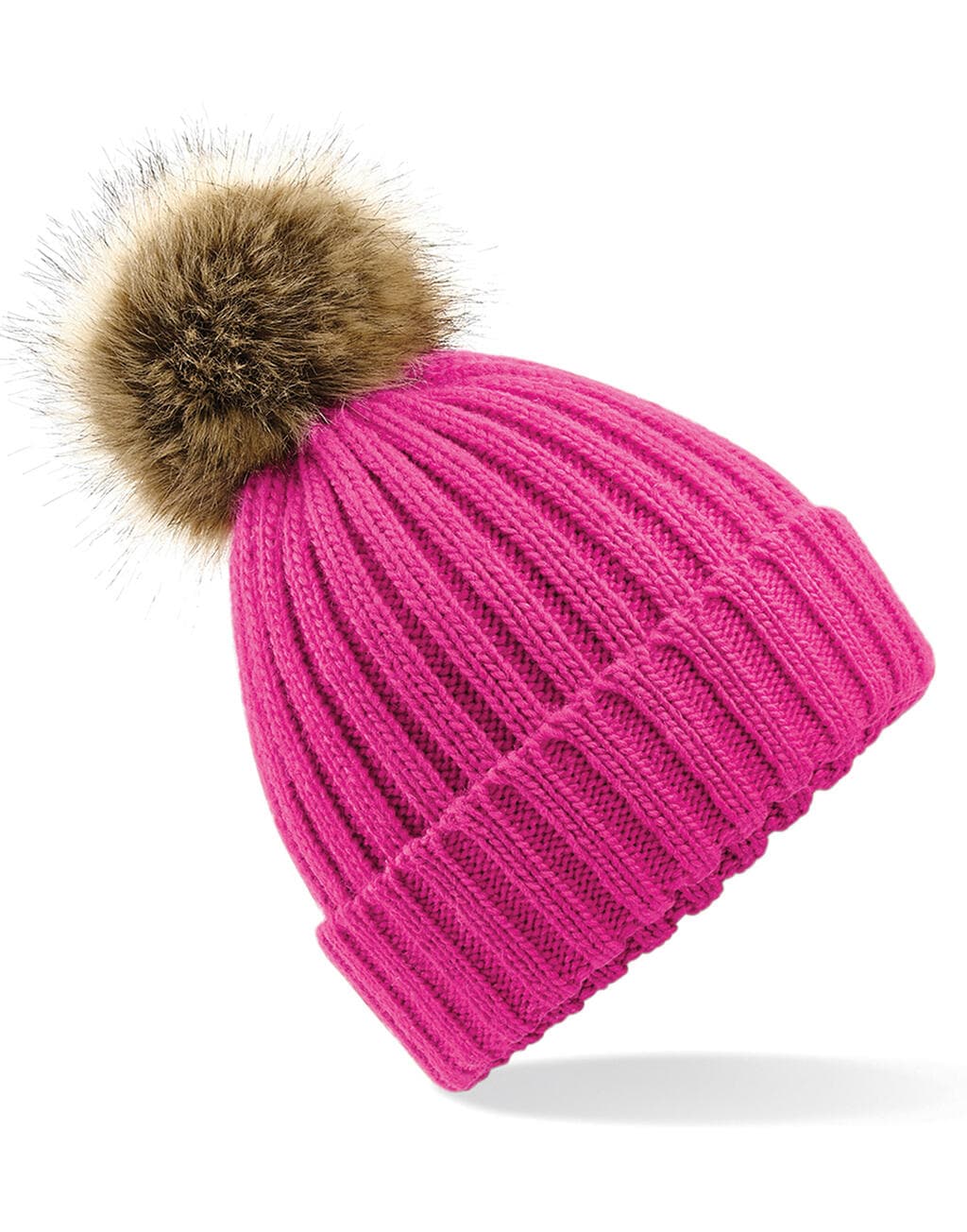 Fur Pop Pom Chunky Beanie - vue 5