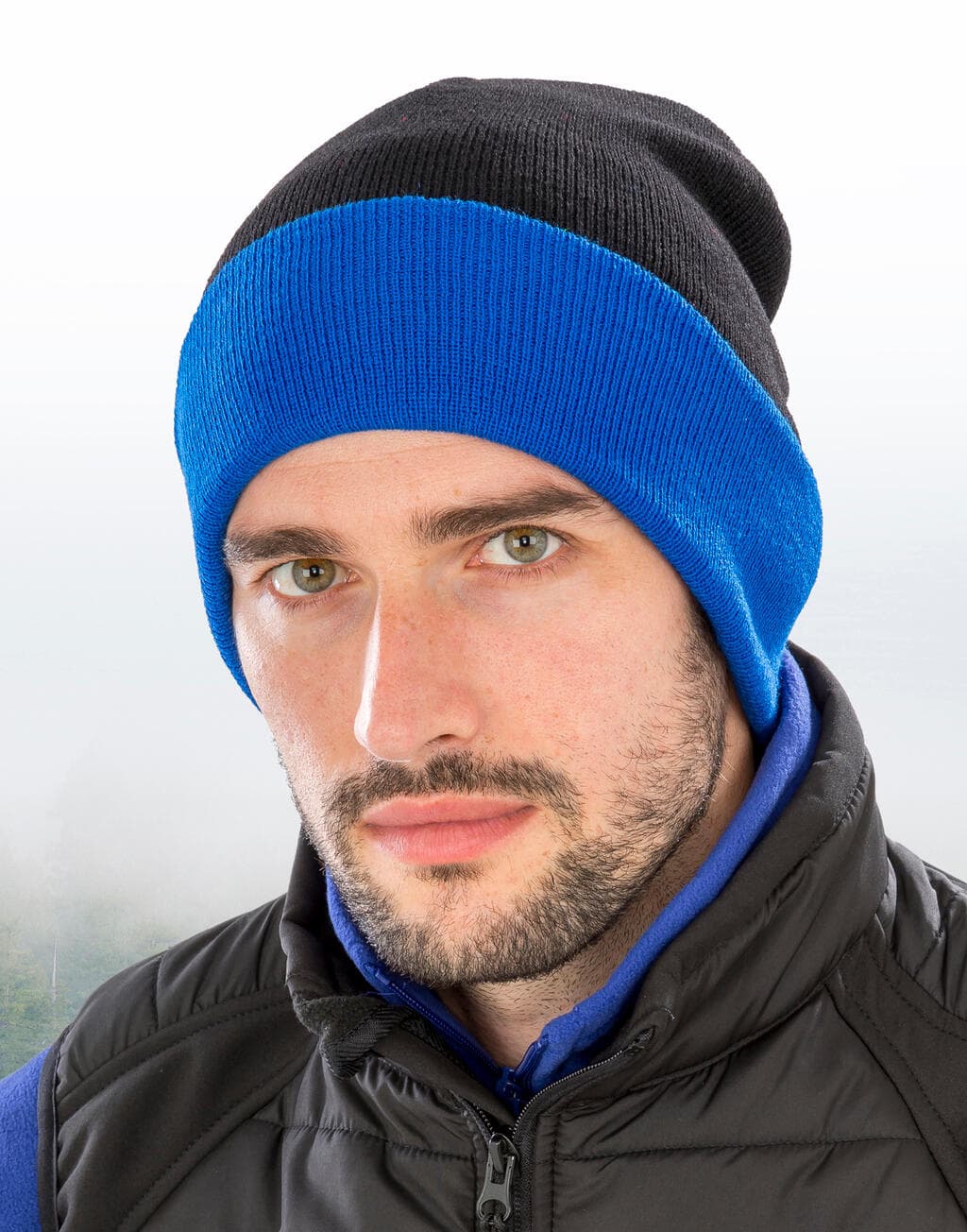 Recycled Black Compass Beanie - vue 3