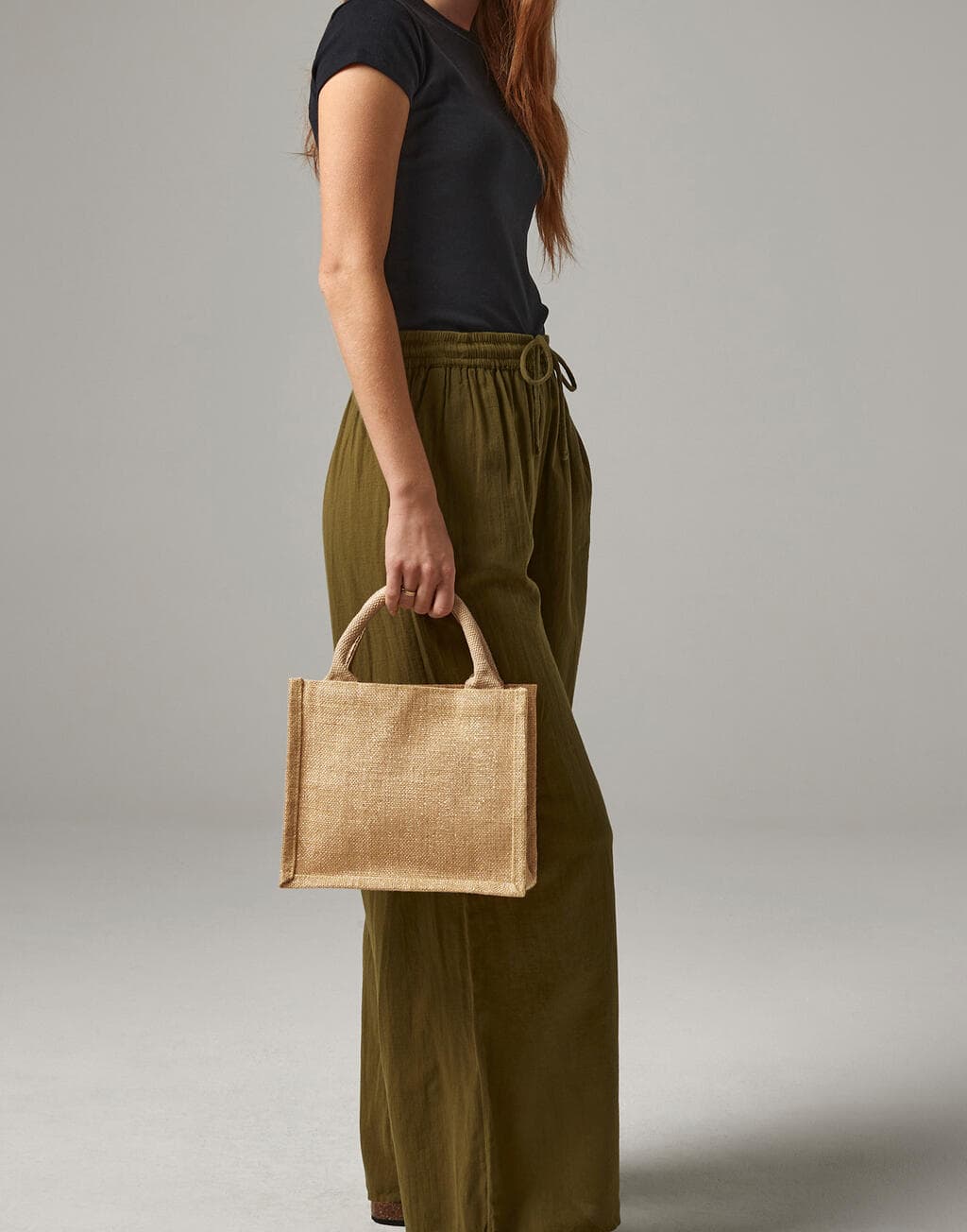 Shimmer Jute Mini Gift Bag - vue 2