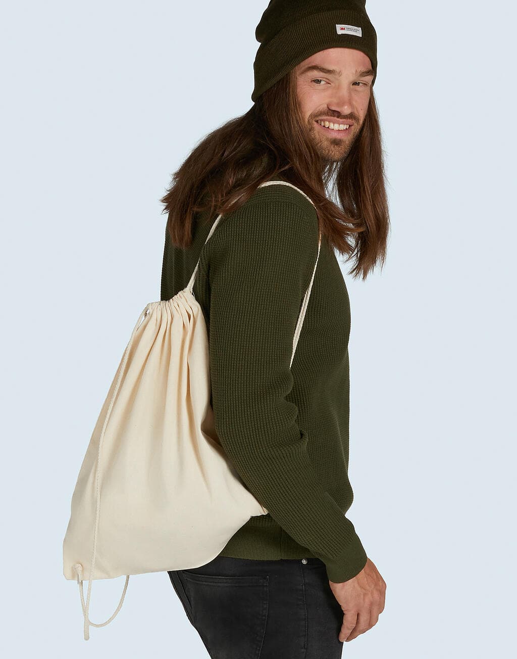 Baby Canvas Cotton Drawstring Backpack - vue 2