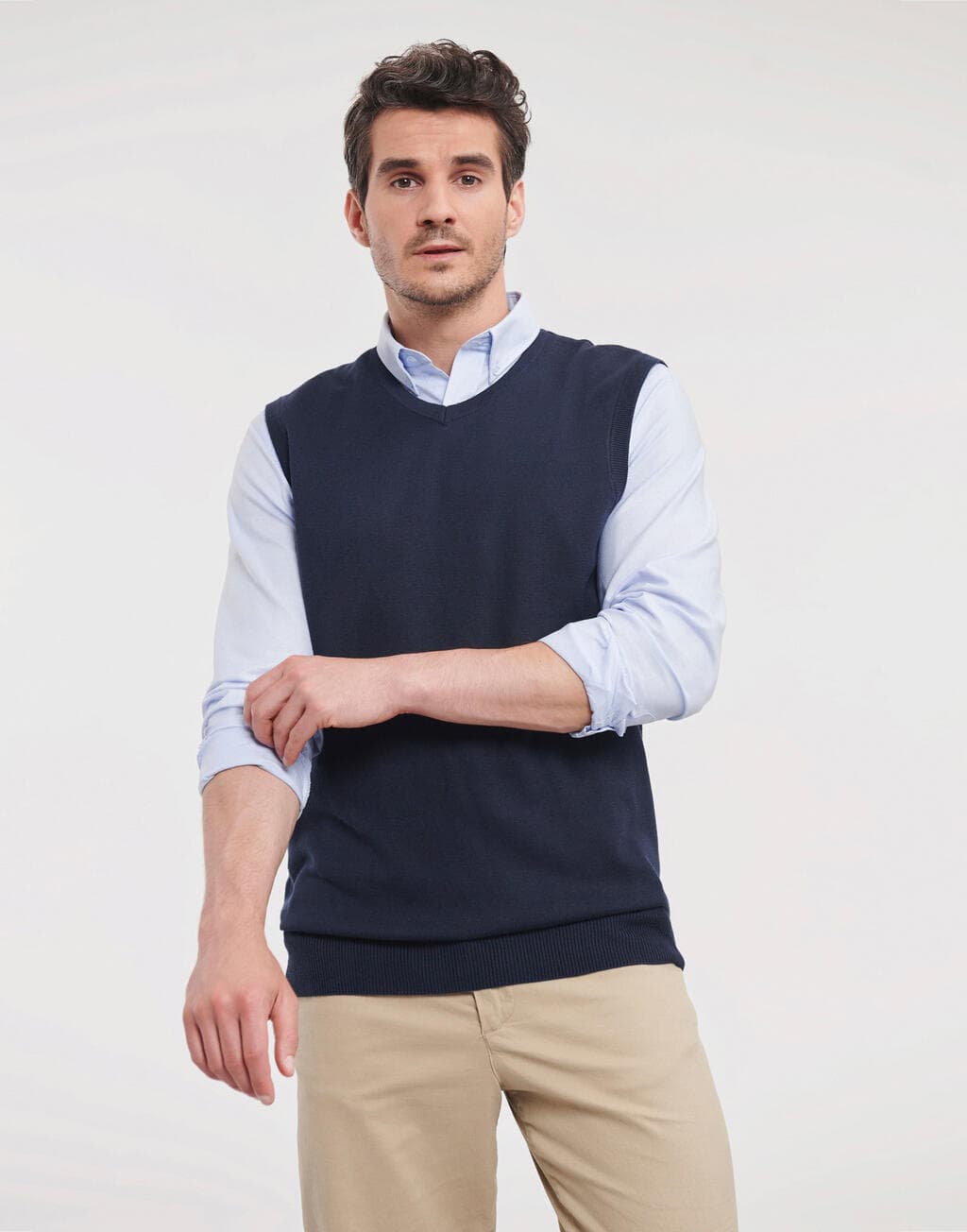 Adults' V-Neck Sleeveless Knitted Pullover - vue 3