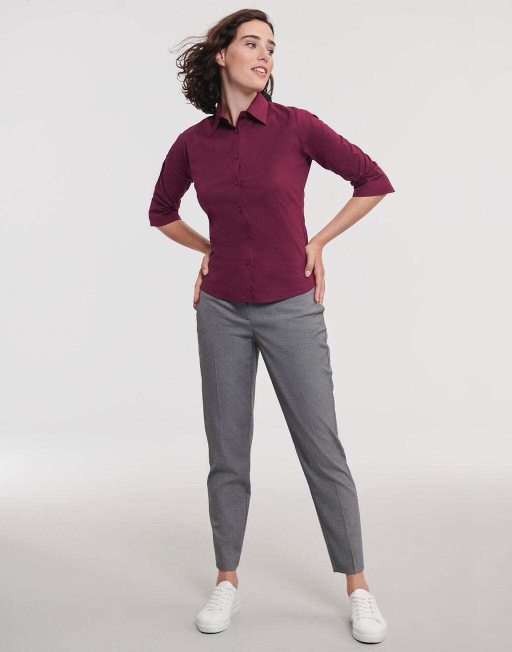 Fitted Blouse with 3/4 Sleeves - vue 3