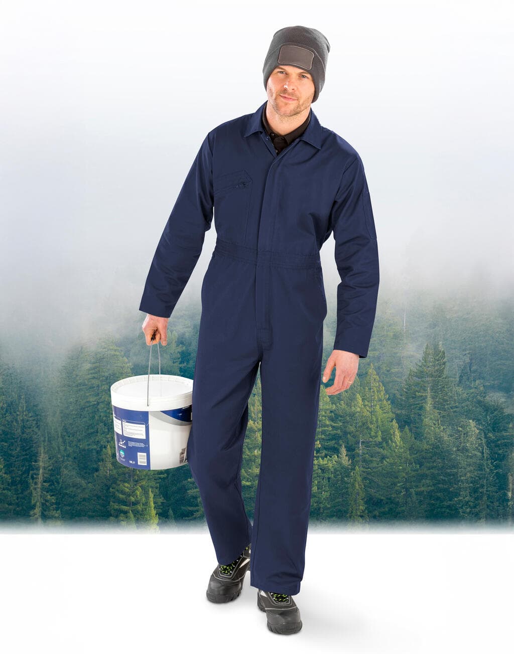 Recycled Action Overall with Zip Front - vue 4