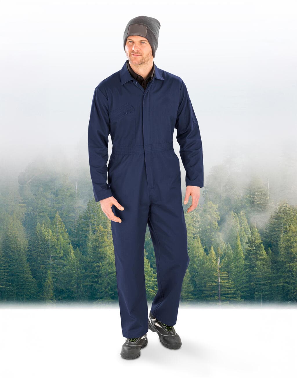 Recycled Action Overall with Zip Front - vue 3