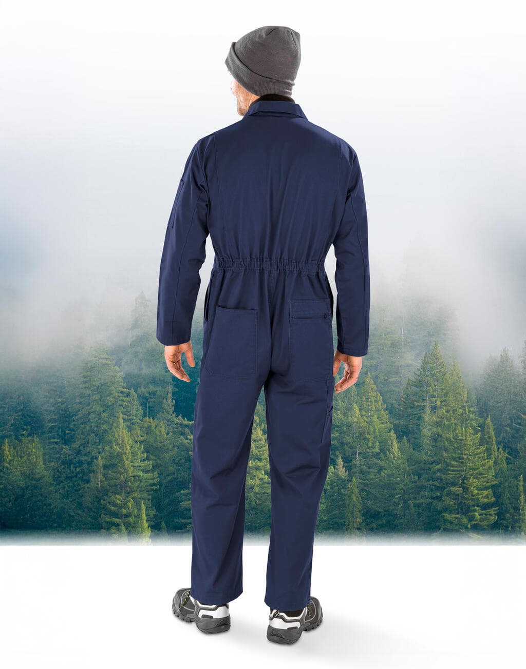 Recycled Action Overall with Zip Front - vue 5