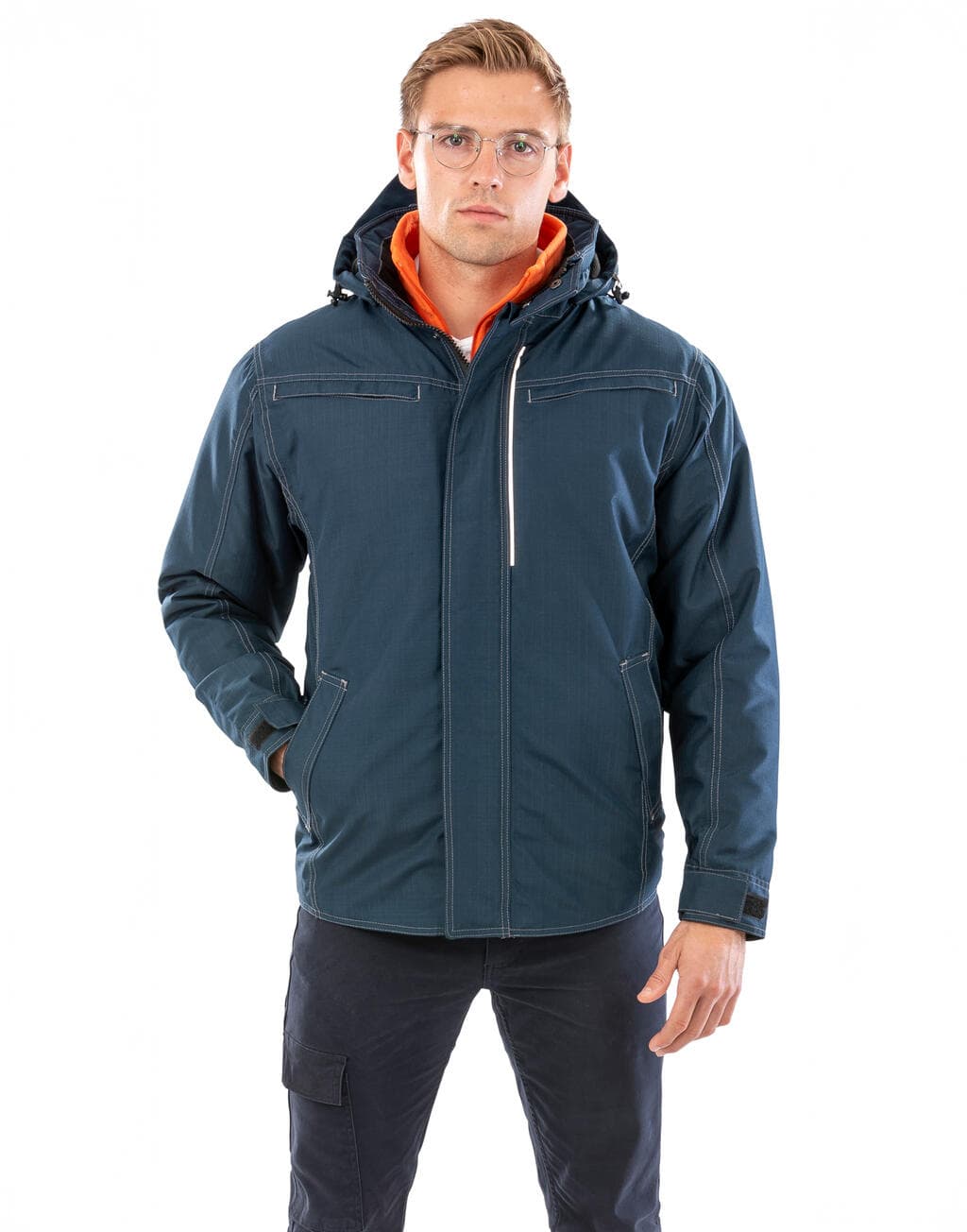 Denim Texture Rugged Jacket - vue 6