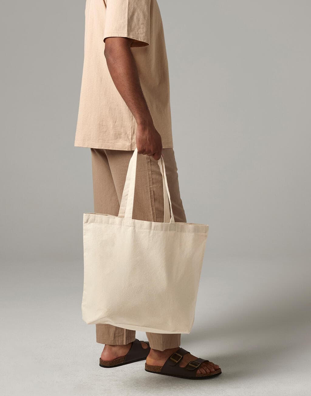 Recycled Cotton Maxi Tote<P/> - vue 2