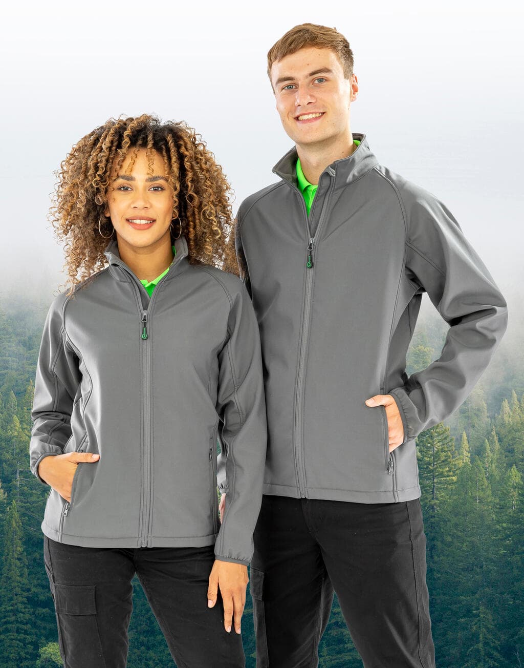 Men's Recycled 2-Layer Printable Softshell Jacket - vue 2
