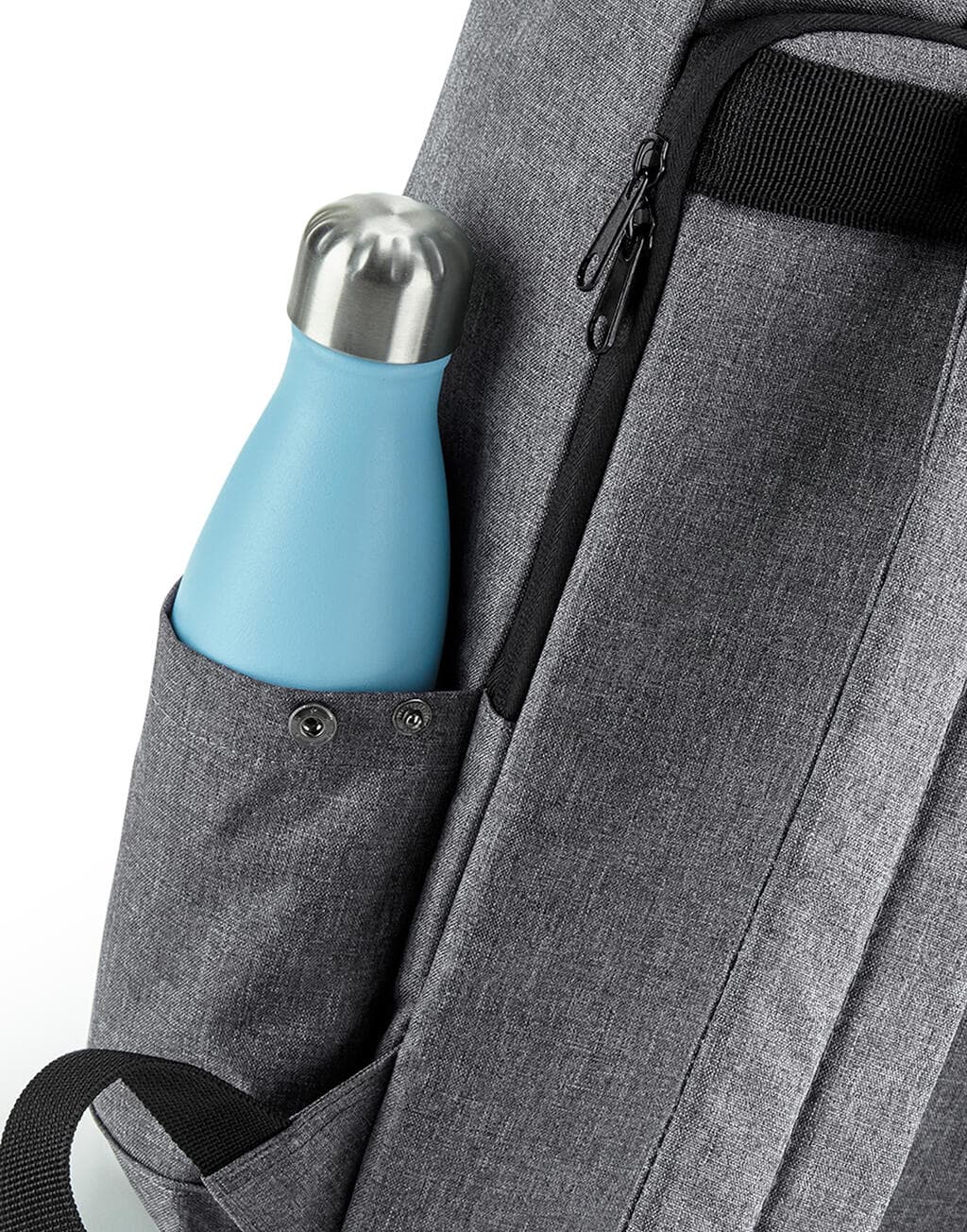 Recycled Twin Handle Roll-Top Laptop Backpack - vue 5