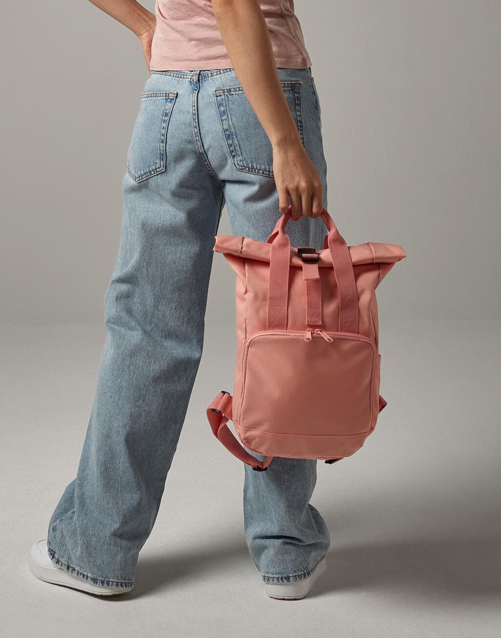 Recycled Mini Twin Handle Roll-Top Backpack - vue 2