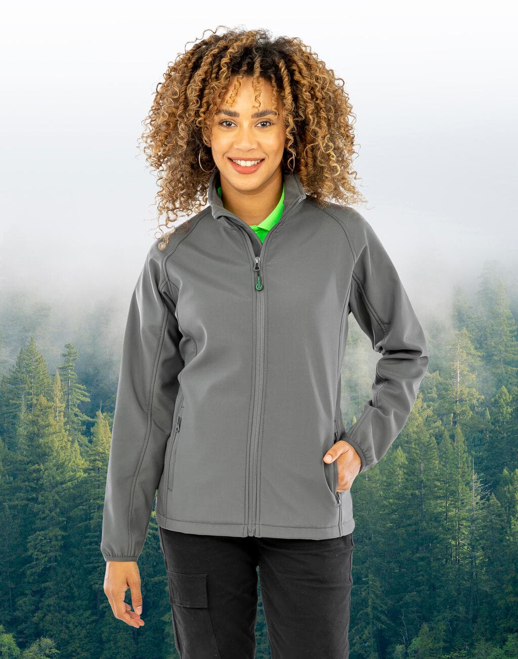 Women's Recycled 2-Layer Printable Softshell Jkt - vue 3