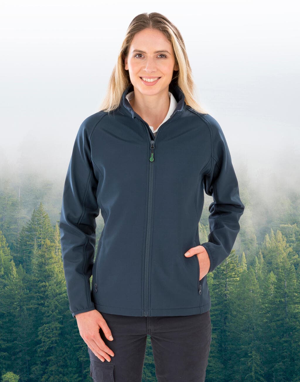 Women's Recycled 2-Layer Printable Softshell Jkt - vue 6