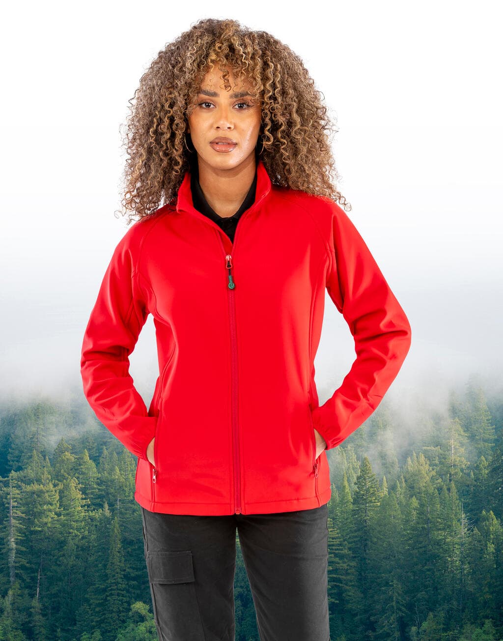 Women's Recycled 2-Layer Printable Softshell Jkt - vue 5
