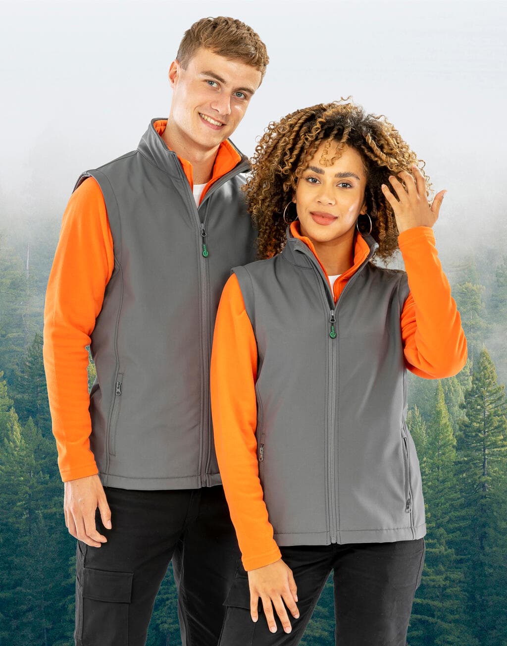 Men's Recycled 2-Layer Printable Softshell B/W - vue 6