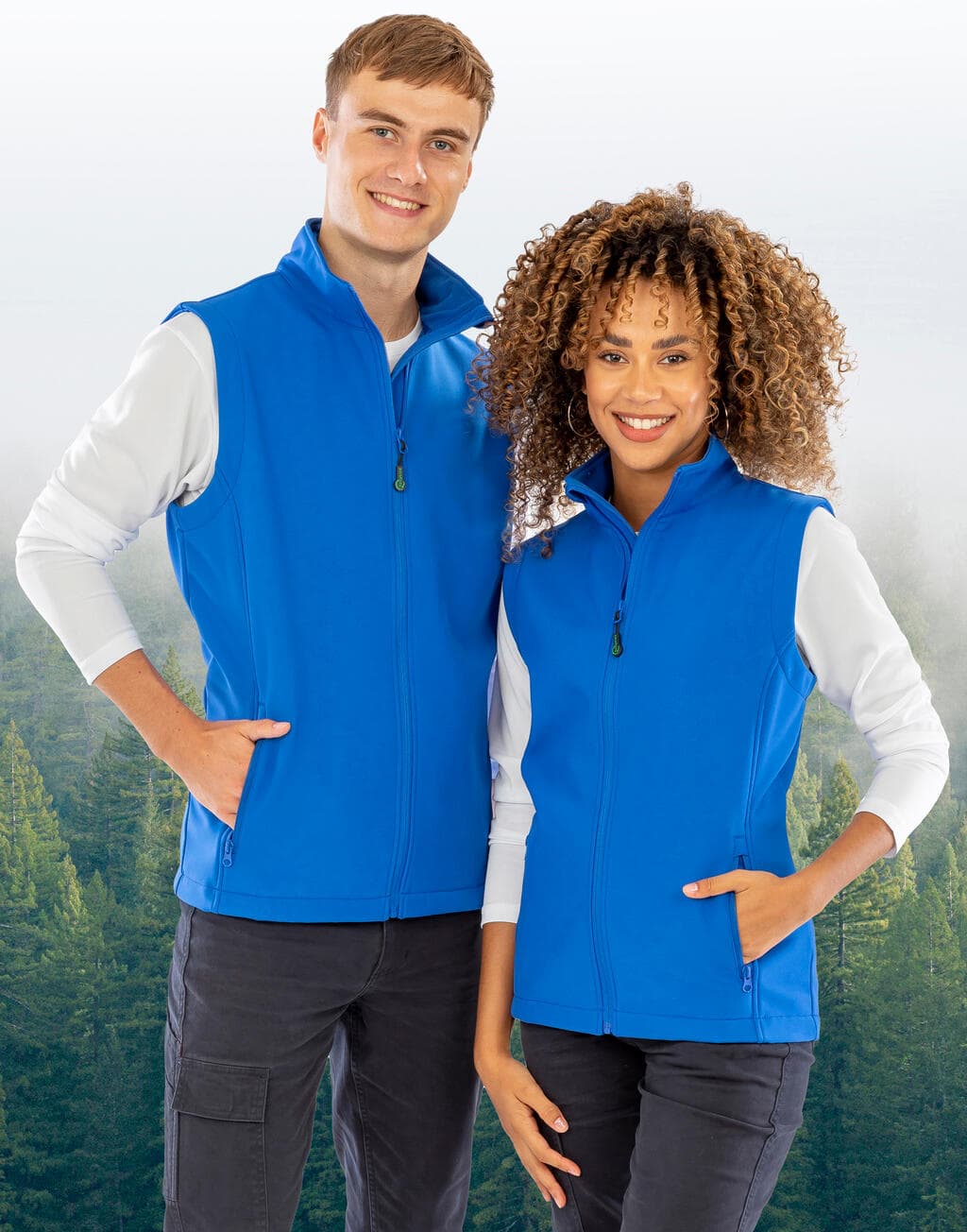 Women's Recycled 2-Layer Printable Softshell B/W - vue 2