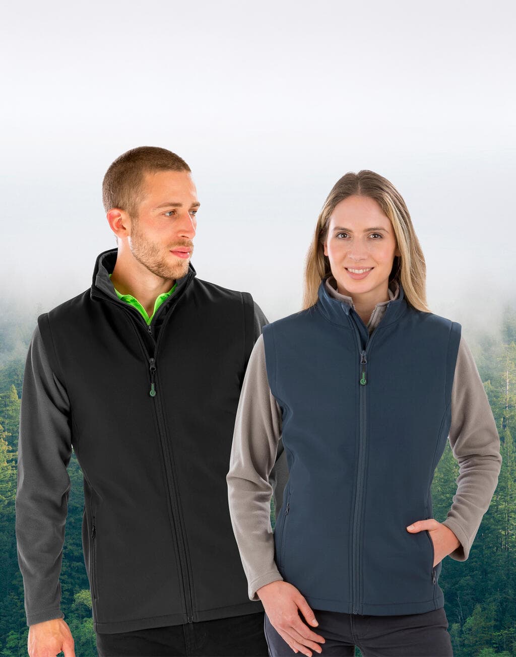 Women's Recycled 2-Layer Printable Softshell B/W - vue 6