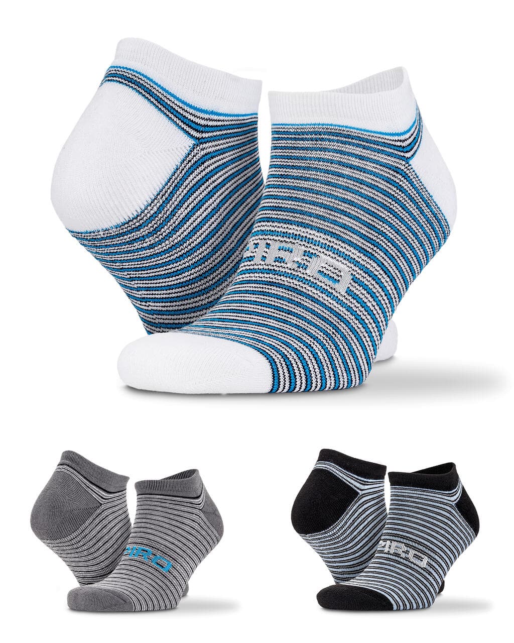 3-Pack Mixed Stripe Sneaker Socks - vue 2