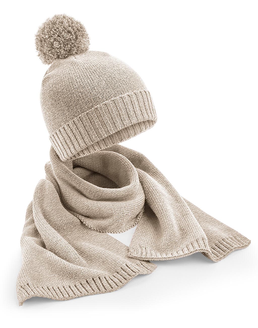 Knitted Scarf and Beanie Gift Set - vue 3
